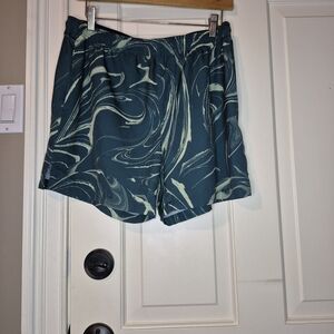 Cotton On Body Teal Marble Athletic Shorts 1631/375